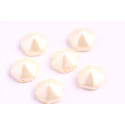 Pyramid Hexagon Beads 12x12mm N. 159 PASTEL LIGHT CREAM/OFF WHITE