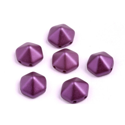 Pyramid Hexagon Beads 12x12mm N. 167 PASTEL BORDEAUX