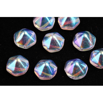 Pyramid Hexagon Beads 12x12mm N. 1 Crystal