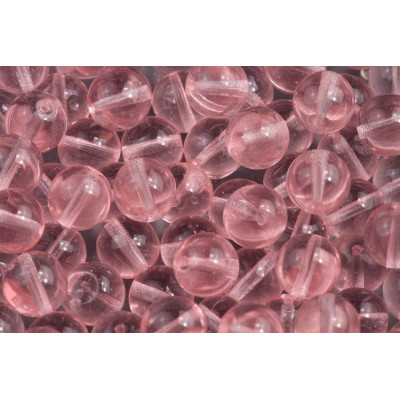Czech Glass Round Beads 8mm Rosaline 70110 | Rutkovsky