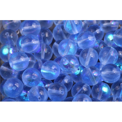 Round Beads 8mm Light Sapphire AB 30010/28701 | Czech Glass