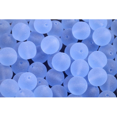 Round Beads Light Sapphire Mat 8mm 30010/84110 | Czech Glass