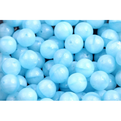 Round Beads 1407 Light Blue 8mm | Rutkovsky Czech Glass