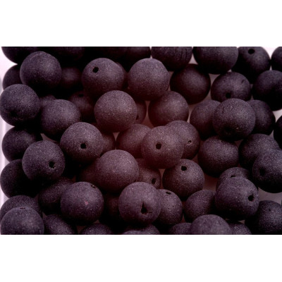 Round Beads Jet Matte Black 8mm 23980/84110 | Rutkovsky Glass