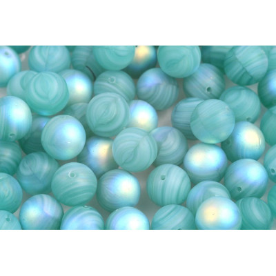 Turquoise Matte Round Beads 8mm 1430 | Rutkovsky Czech Glass