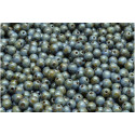 Round Beads 10mm Opaque Blue/Green Spotted 02010/65325 | Glass Beads