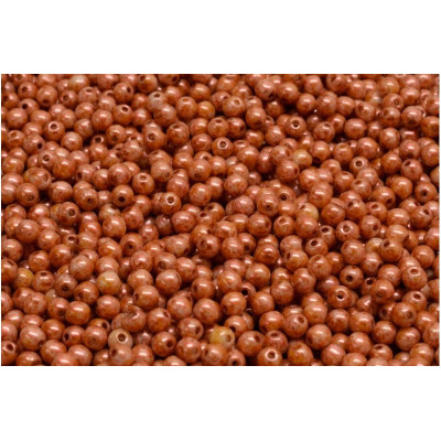 Czech Round Beads 5mm Opaque Salmon Spotted 02010/65324 | Rutkovsky