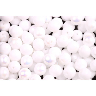 Round Beads 5mm White AB 03000/28701 | Czech Glass Beads
