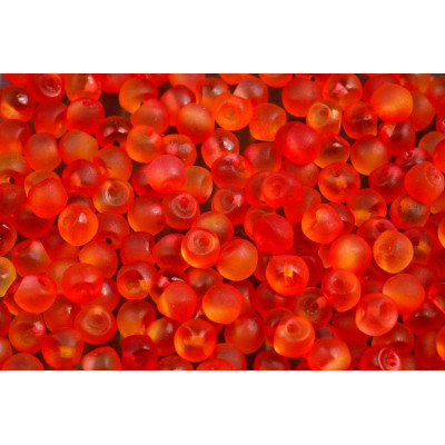 Mushroom Button Beads 4x3mm Matt Hyacinth Orange 00030 | Glass Beads