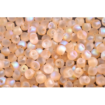 Mushroom Button Beads 4x3mm Matte Yellow Rainbow 00030/84100/98531