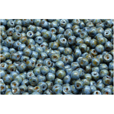 Mushroom Button Beads 4x3mm Blue Green 65325 | Rutkovsky Glass