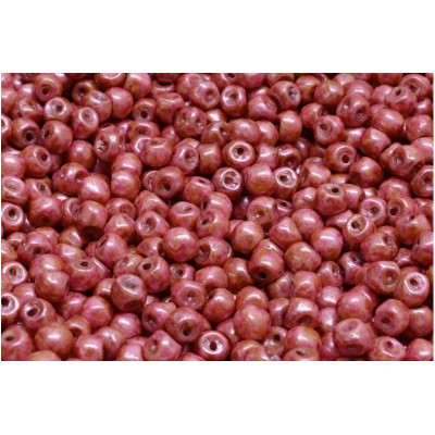 Mushroom Button Beads 4x3mm Opaque Rose Spotted 65327 | Rutkovsky