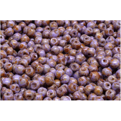 Mushroom Button Beads 4x3mm Violet Picasso 02010/65328 | Rutkovsky