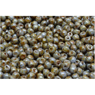 Mushroom Button Beads 4x3mm Picasso Green 65329 | Rutkovsky