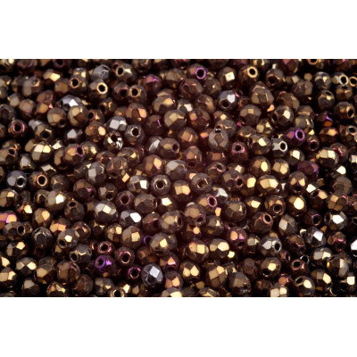 Fire Polished Beads 3mm Jet Brown Iris 23980/21415 | Rutkovsky