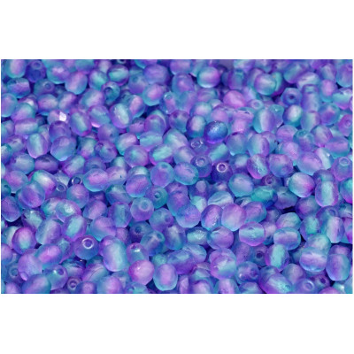 Fire Polished Beads 4mm Crystal Matt Emerald Violet 00030/84100/48023