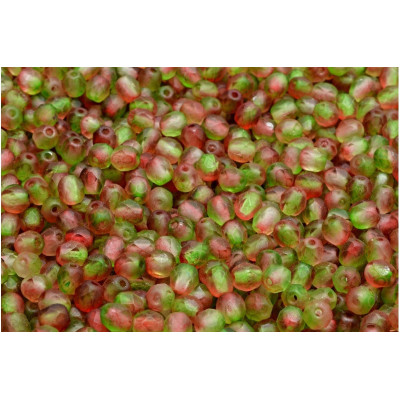 Fire Polished Beads 4mm Green Pink 00030/84100/48017 | Rutkovsky