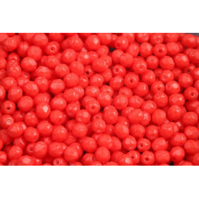 Fire Polished Beads 4mm Red 03000/32155 | Czech Glass Beads