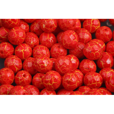 Fire Polished Beads 4mm Ionic Red/Yellow 02010/24609 | Rutkovsky