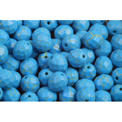 Fire Polished Beads 4mm Ionic Blue/Yellow 02010/24613 | Rutkovsky