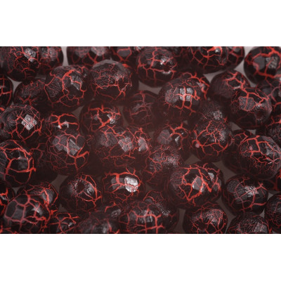 Fire Polished Beads 4mm Ionic Jet/Orange 02010/24616 | Czech Glass