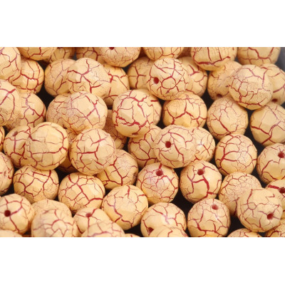 Fire Polished Beads 6mm Yellow/Dark Red 02010/24606 | Rutkovsky