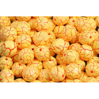 Czech Fire Polished Beads 6mm Ionic Yellow/Red 02010/24607