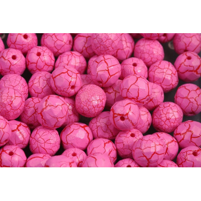 Fire Polished Beads 6mm Ionic Pink Red 02010/24611 | Rutkovsky