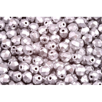 Czech Fire Polished Beads 8mm Silver 00030/01700 | Rutkovsky