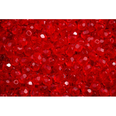 Fire Polished Beads 8mm Ruby 90080 | Rutkovsky Czech Glass