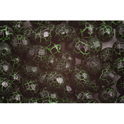 Fire Polished Beads 8mm Ionic Jet Green 02010/24620 | Rutkovsky