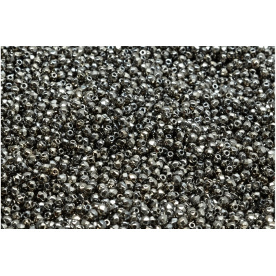 Fire Polished Beads 2mm Crystal Chrome Full 27400 | Czech Glass