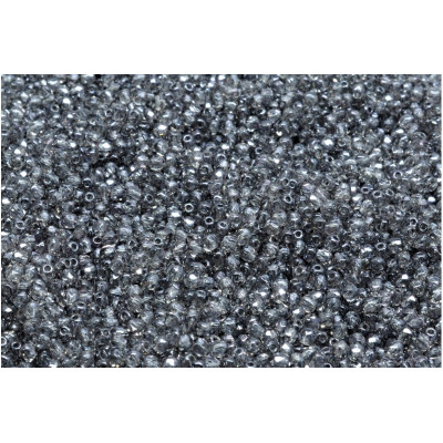 Czech Fire Polished Beads 2mm Crystal Jet Luster 14449 | Glass Beads