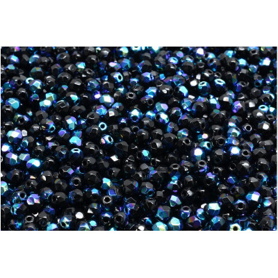 Fire Polished Beads 2mm Jet AB 23980-28701 | Czech Glass Beads