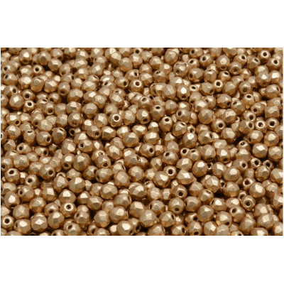 Fire Polished Beads 2mm Crystal Bronze Pale Gold 01710 | Glass Beads