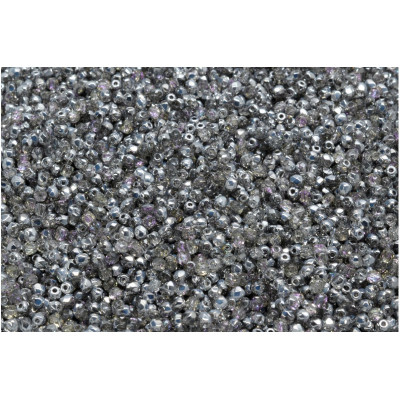 Fire Polished Beads 2mm Crystal Silver Rainbow 98530 | Czech Glass
