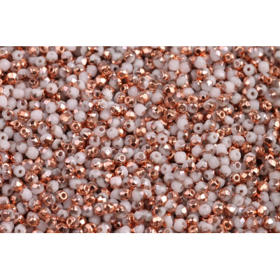 Fire Polished Beads 2mm Chalk Capri Gold 03000-27101 | Rutkovsky