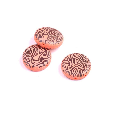 2 Hole Coin Beads N. 4 Orange