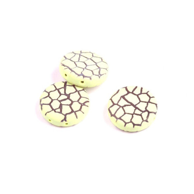 2 Hole Coin Beads N. 7 Yellow