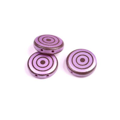 2 Hole Coin Beads N. 21 Pink