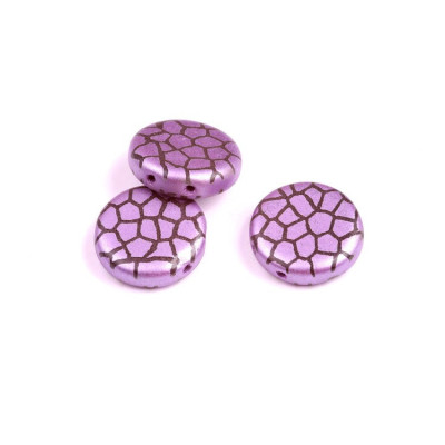 2 Hole Coin Beads N. 23 Pink