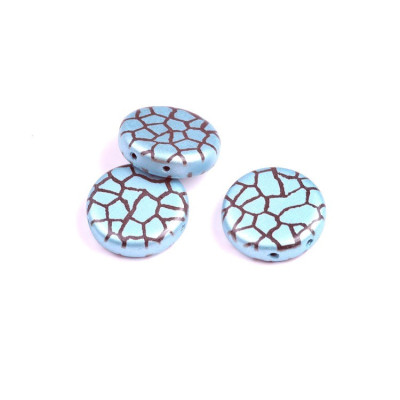 2 Hole Coin Beads N. 27 Light blue