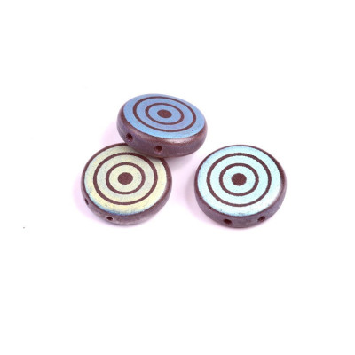 2 Hole Coin Beads N. 33 Light blue