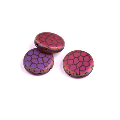 2 Hole Coin Beads N. 39 Violet