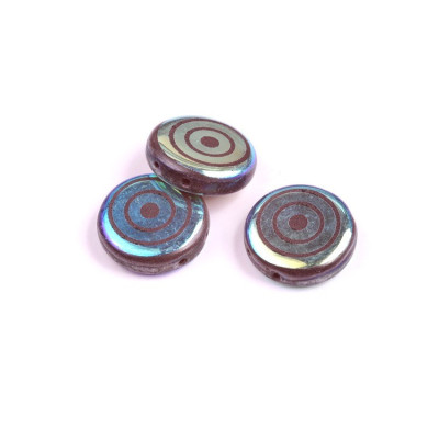 2 Hole Coin Beads N. 41 Light blue