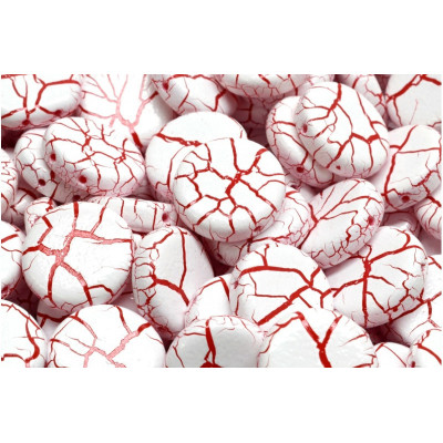 2 Hole Coin Beads N. 51 IONIC WHITE/RED