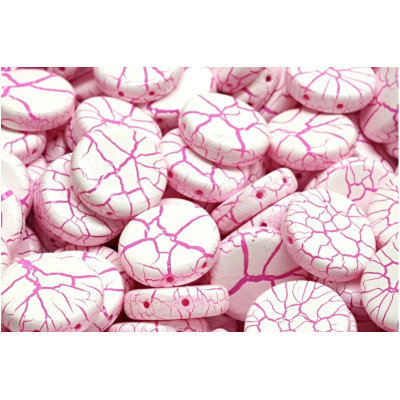 2 Hole Coin Beads N. 52 IONIC WHITE/PINK