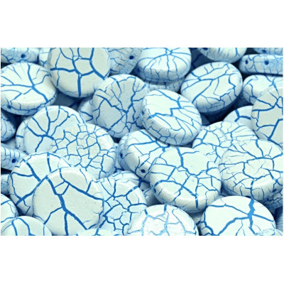 2 Hole Coin Beads N. 53 IONIC WHITE/BLUE