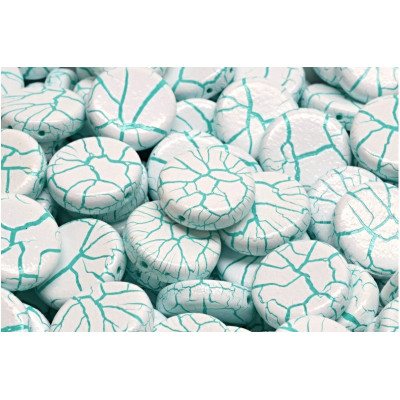 2 Hole Coin Beads N. 54 IONIC WHITE/GREEN