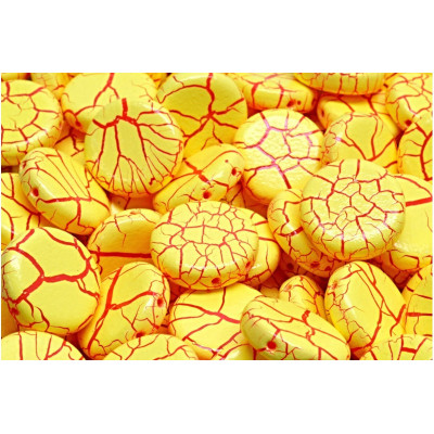 2 Hole Coin Beads N. 56 IONIC YELLOW/RED